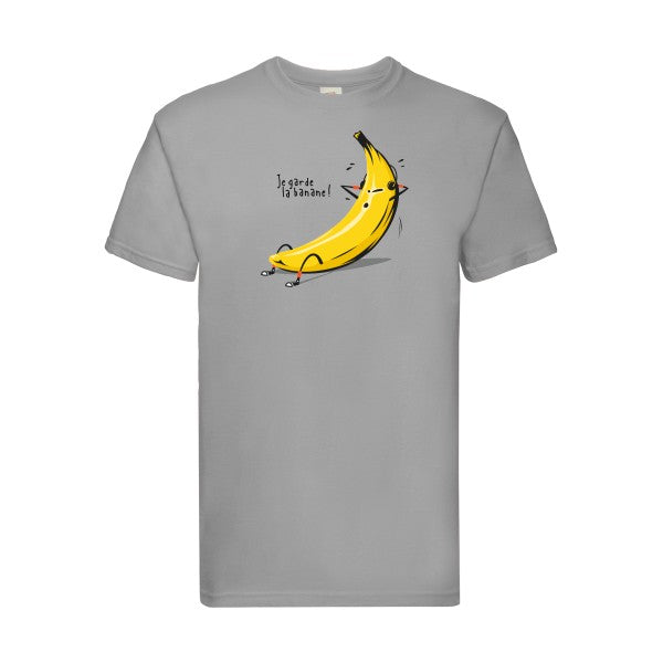 Je garde la banane ! Fruit of the loom 205 g/m² T-shirt/ zinc