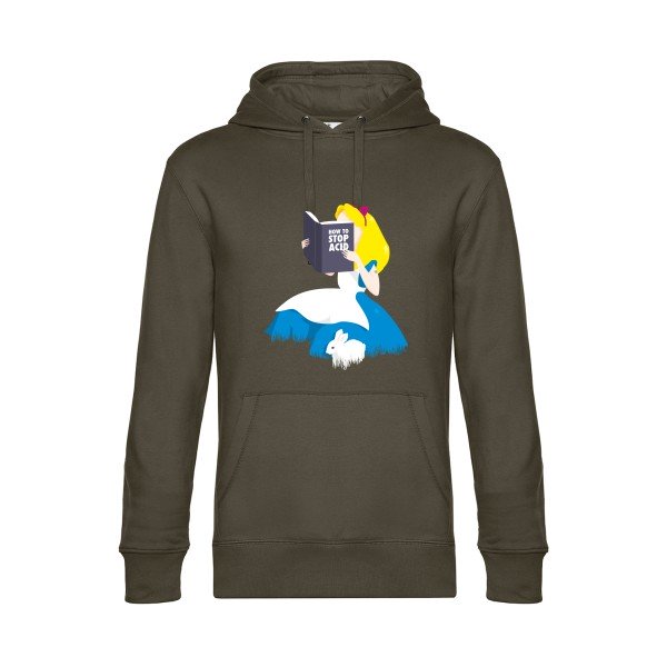 Back-from-wonderland- Sweat à capuche original Khaki - RueDuTeeshirt