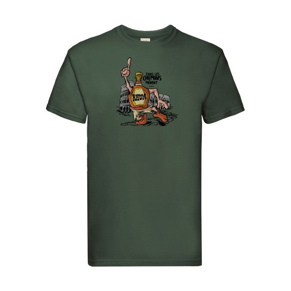 tous les chemins... Fruit of the loom 205 g/m² T-shirt/ bottle green