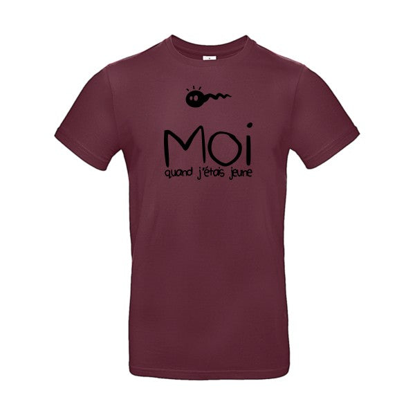 Moi, quand j'étais jeuneFlex noir - E190 T-shirt|Burgundy||2XL