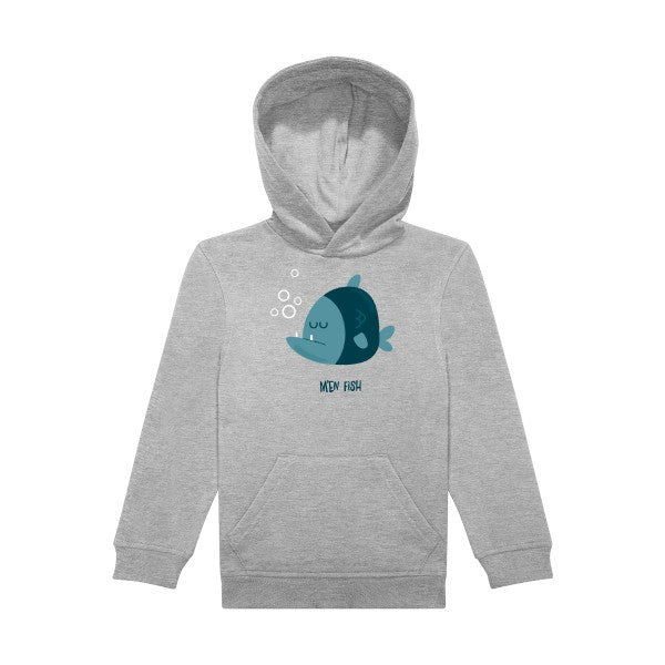 sweat capuche enfant Sports Grey M-en-fish