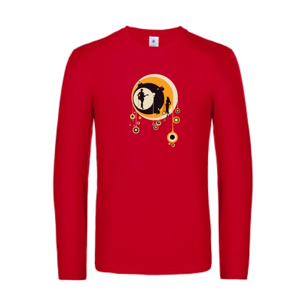 70-s-t-shirt-manches-longues-original-humour -Red