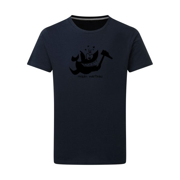 Requin marteau noir -Flex noir sur T-shirt SG  Navy  5XL