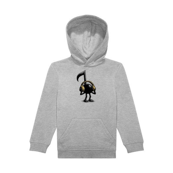 sweat capuche enfant Sports Grey La-musique-dans-la-peau