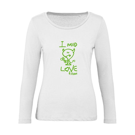 LOVER Vert pomme |   T shirt manches longues femme|100% bio