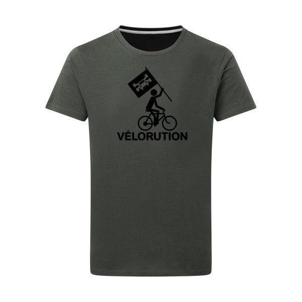 Vélorution - Flex noir Tshirt original Charcoal  5XL