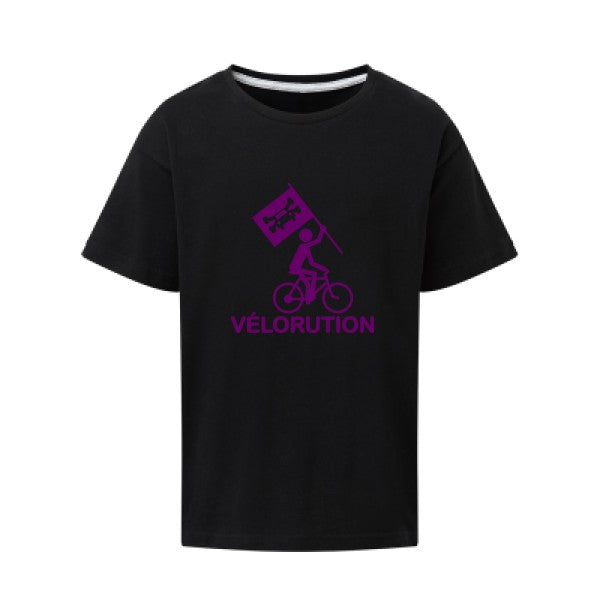 Vélorution Flex Violet SG - Kids T-shirt enfant Dark Black Taille 152 (11-12/2XL)