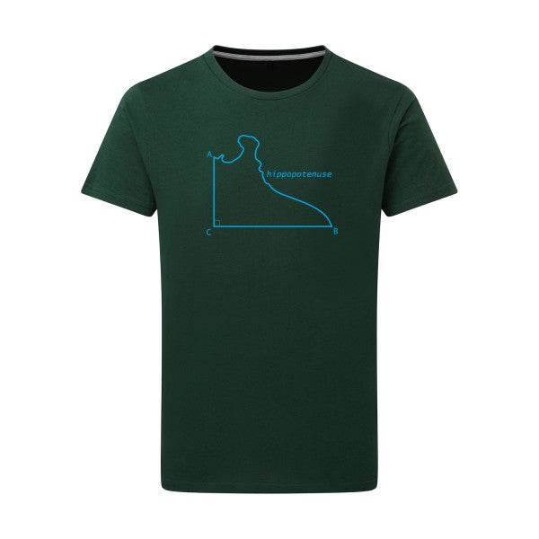 Hippopotenuse - Flex bleu clair Tshirt original Bottle Green  2XL