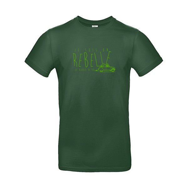 je suis un rebelle Flex Vert pomme |E190 T-shirt|Bottle Green||2XL