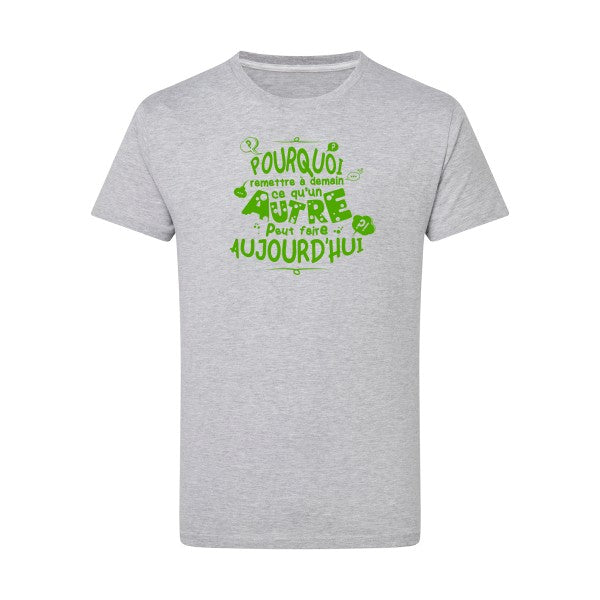 L'art de déléguer vert pomme -Flex vert pomme sur T-shirt SG  Light Oxford  5XL