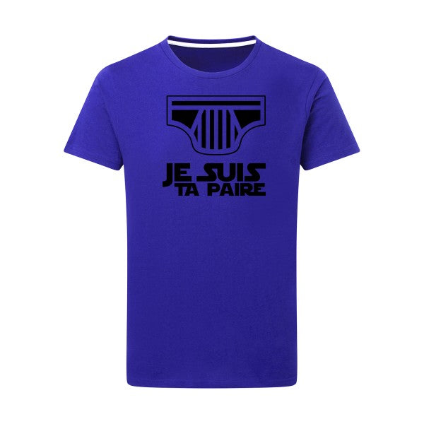 SLIP WARS noir -Flex noir sur T-shirt SG  Royal Blue  5XL