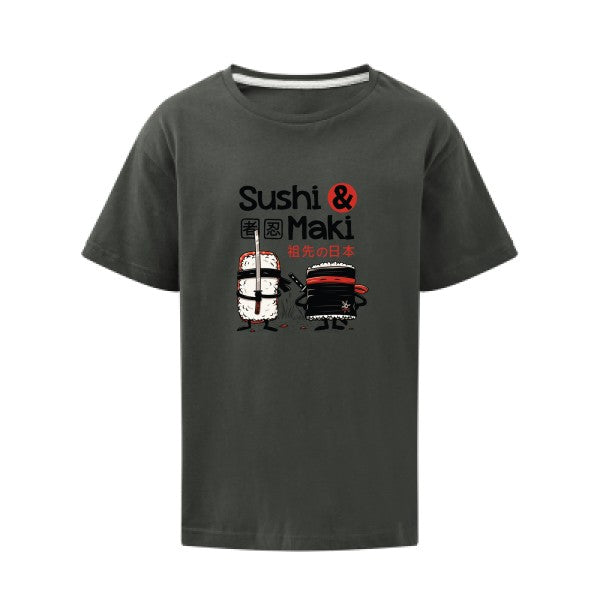 Sushi et Maki SG - Kids T-shirt enfant Charcoal Taille 152 (11-12/2XL)