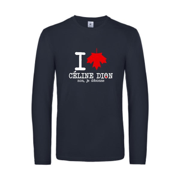 i-love-celine-t-shirt-manches-longues-original-humour -Navy