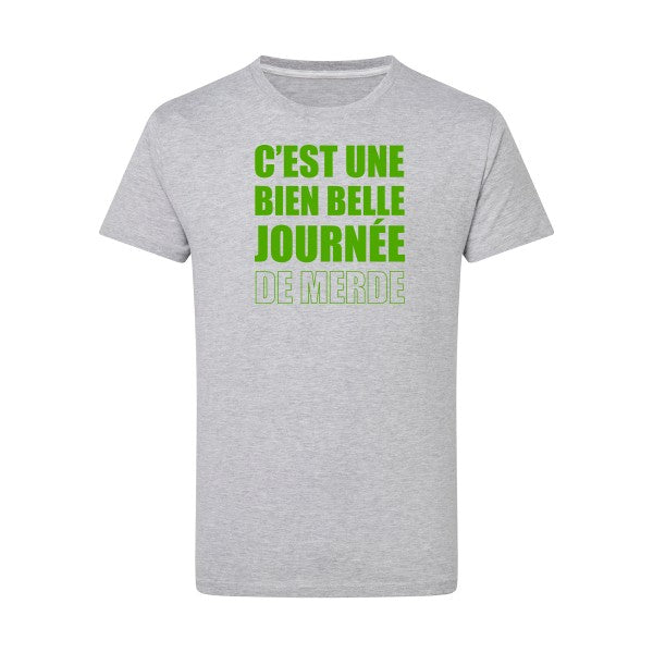 Journée de m... vert pomme -Flex vert pomme sur T-shirt SG  Light Oxford  5XL