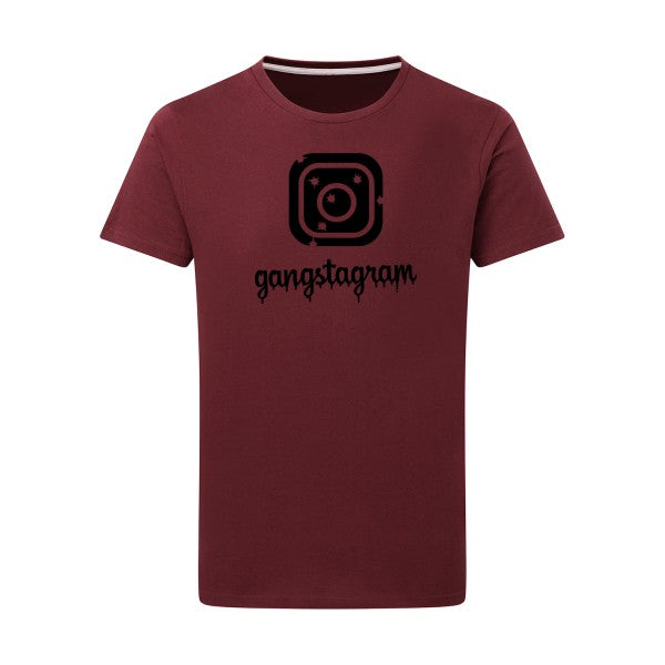 GANGSTAGRAM - Flex noir Tshirt original Burgundy  2XL