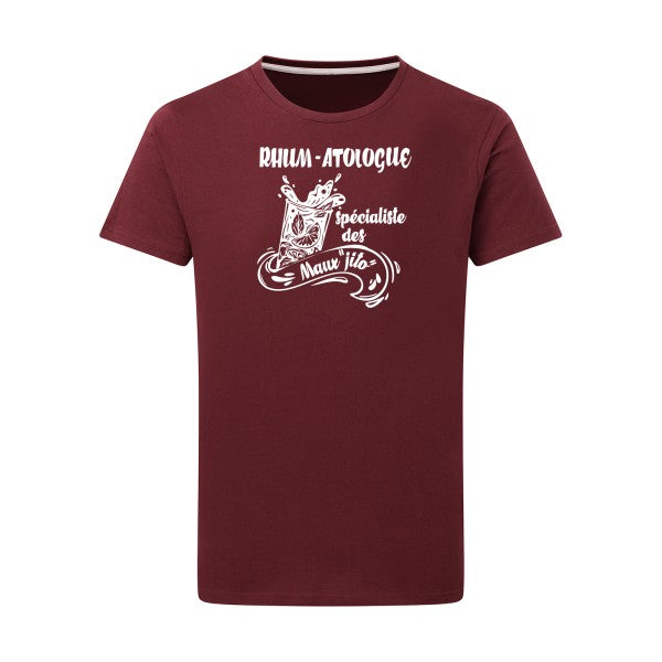 Rhum-atologue - Flex Blanc Tshirt original Burgundy  2XL