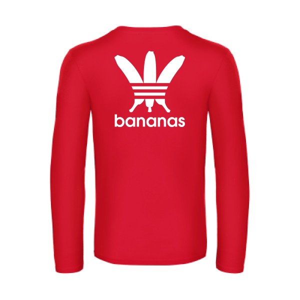 bananas - t shirt- manches- longues- original- humour- Red impression Dos