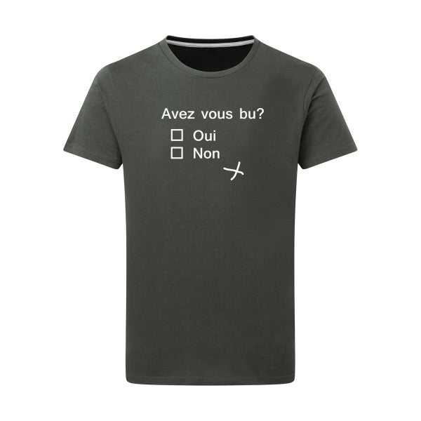 Avez vous bu ? -Flex vert pomme sur T-shirt SG  Charcoal  5XL