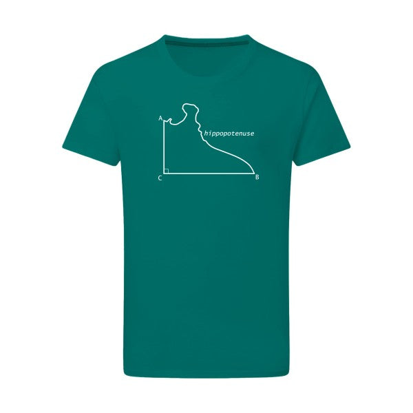 Hippopotenuse - Flex Blanc Tshirt original Emerald Green  2XL