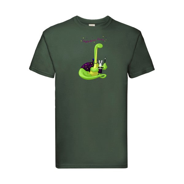 Diplodocus Pocus Fruit of the loom 205 g/m² T-shirt/ bottle green