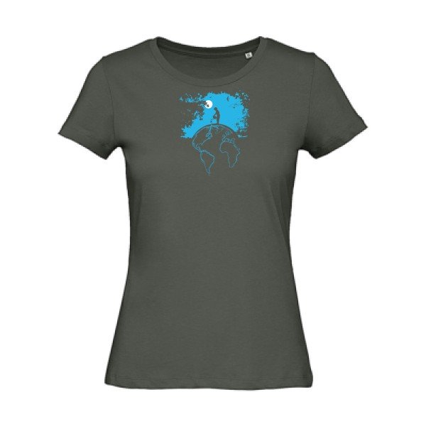 Terre- - t-shirt original femme Millennial Khaki