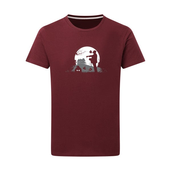 angry hitch -Flex noir sur T-shirt SG  Burgundy  2XL