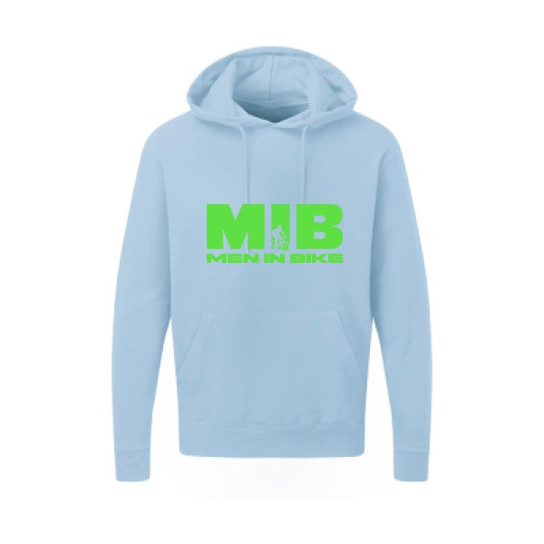 MEN IN BIKE Vert fluo SG - Hooded Sweatshirt Sweat capuche