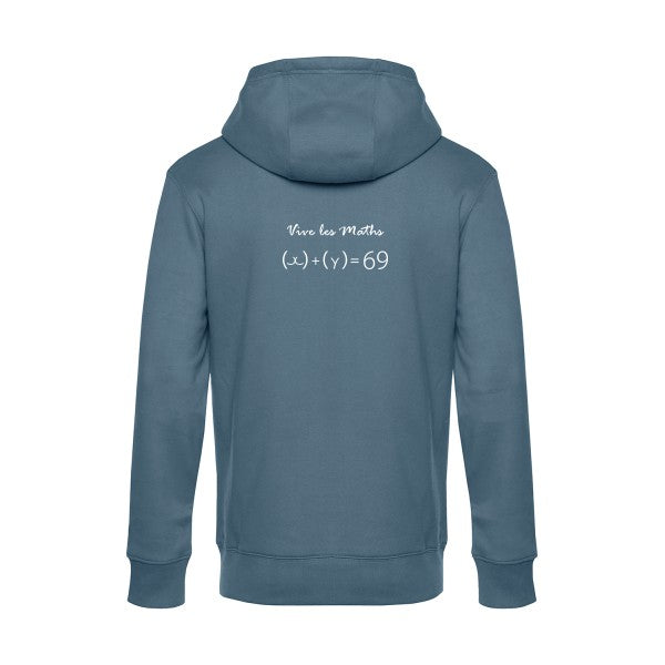 Vive-les-maths sweat shirt original nordic blue flex Blanc impression Dos