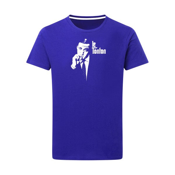 Le Tonton Blanc -Flex Blanc sur T-shirt SG  Royal Blue  5XL