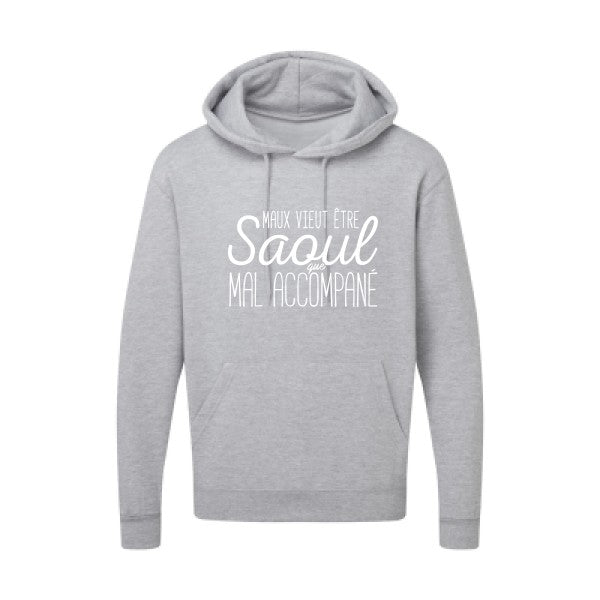 Maux vieut être Saoul Blanc |Sweat capuche imprimé homme