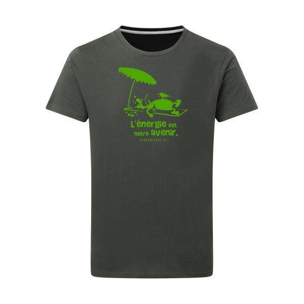 l'énergie est notre avenir vert pomme -Flex vert pomme sur T-shirt SG  Charcoal  5XL