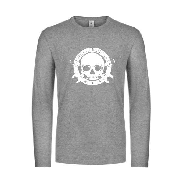 bricoleur d enfer - t shirt- manches- longues- original- humour- Sport Grey impression Face