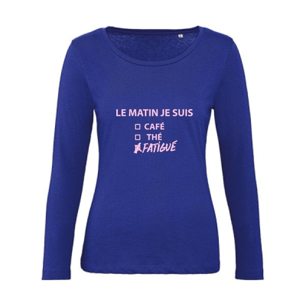 Le matin je suis... Rose |   T shirt manches longues femme|100% bio