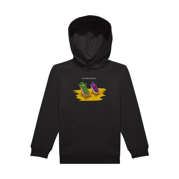 sweat capuche enfant Black On-n-est-pas-bio-la-?