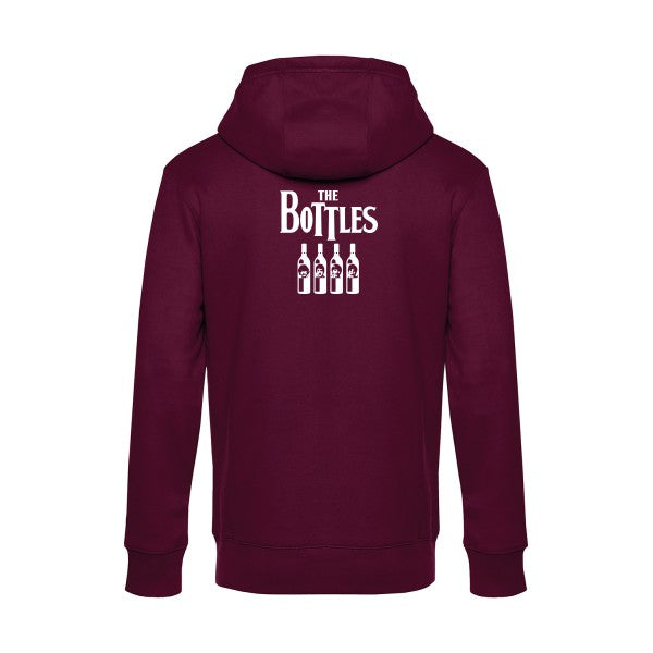 The-Bottles sweat shirt original Burgundy flex Blanc impression Dos
