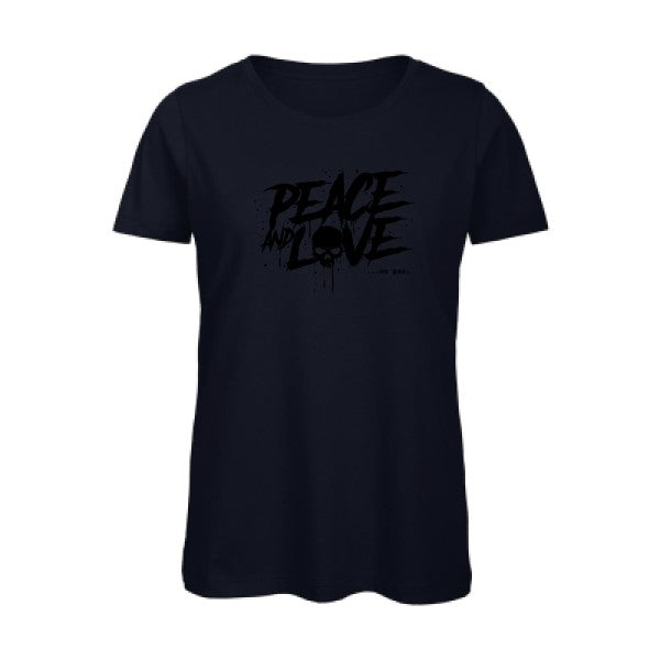 T shirt humour bio femme   femme bio|Peace or no peace Noir 