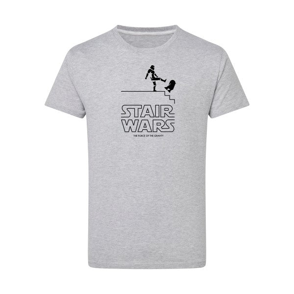 STAIR WARS noir -Flex noir sur T-shirt SG  Light Oxford  5XL