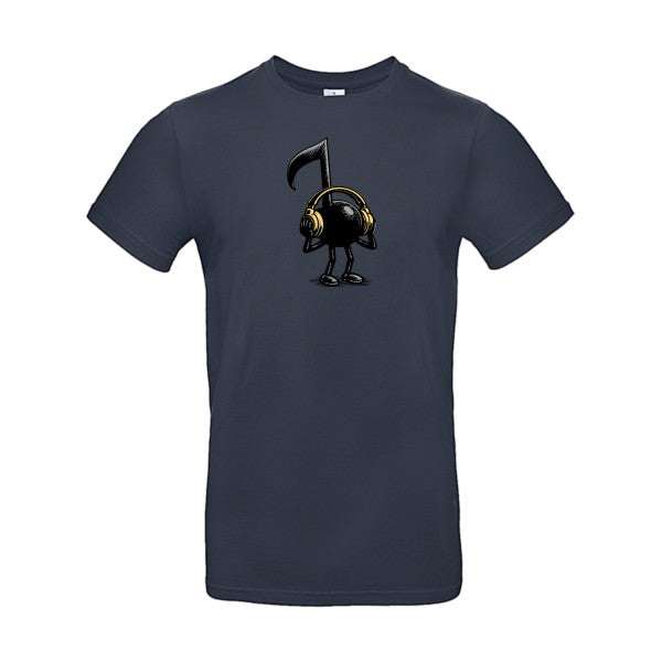 La-musique-dans-la-peau- T-shirt-musique  couleur Navy Non Bio