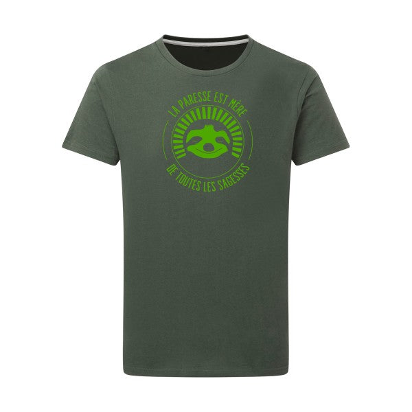 La paresse mère de sagesse vert pomme -Flex vert pomme sur T-shirt SG  Thyme  2XL