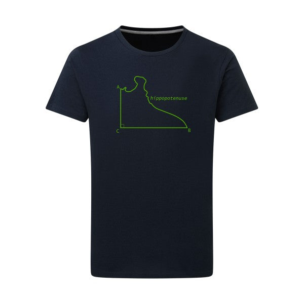 Hippopotenuse - Flex Vert pomme Tshirt original Navy  5XL