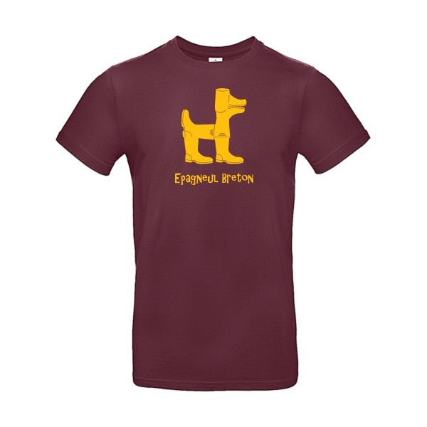 Epagneul bretonFlex jaune or- T-shirt E190|Burgundy||2XL