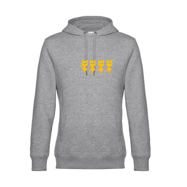 sweat à capuche homme original un deux trois cat