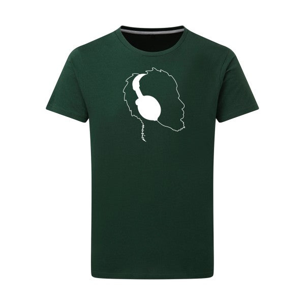 Mr. Jack -Flex Blanc sur T-shirt SG  Bottle Green  2XL