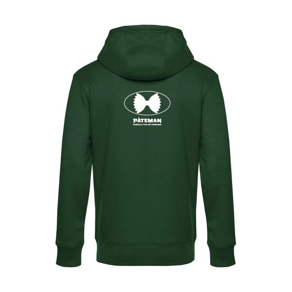 PATEMAN sweat shirt original Bottle Green flex Blanc impression Dos
