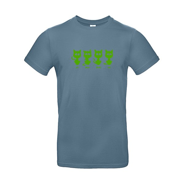 un deux trois cat Flex Vert pomme |E190 T-shirt|Stone Blue||2XL