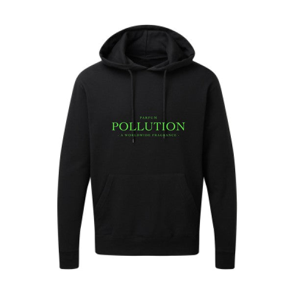 Parfum POLLUTION Vert fluo |Sweat capuche imprimé homme