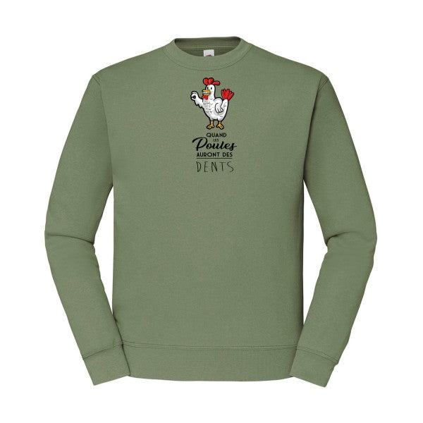 quand les poules auront des dents Fruit of the loom 280 g/m² Sweat shirt