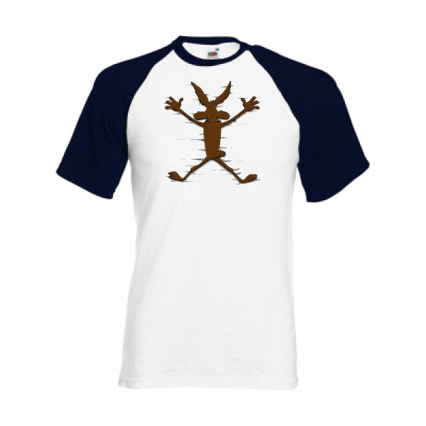 T-shirt fruit of the loom baseball  Nouvel échec  couleur White/Deep Navy