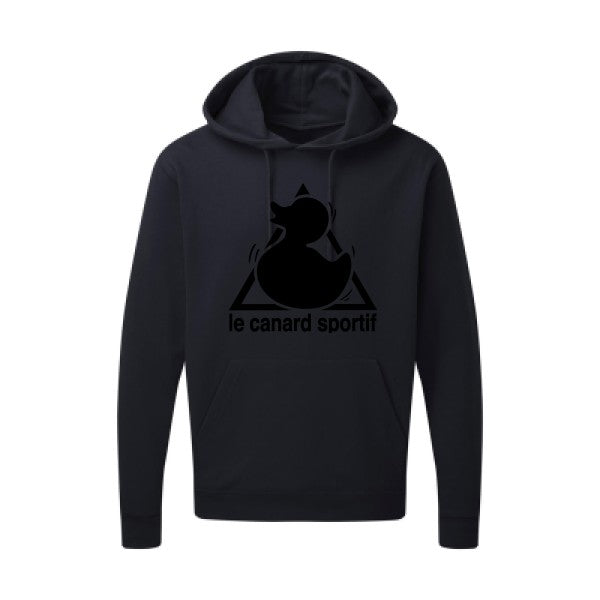 Canard Sportif Noir |Sweat capuche imprimé homme