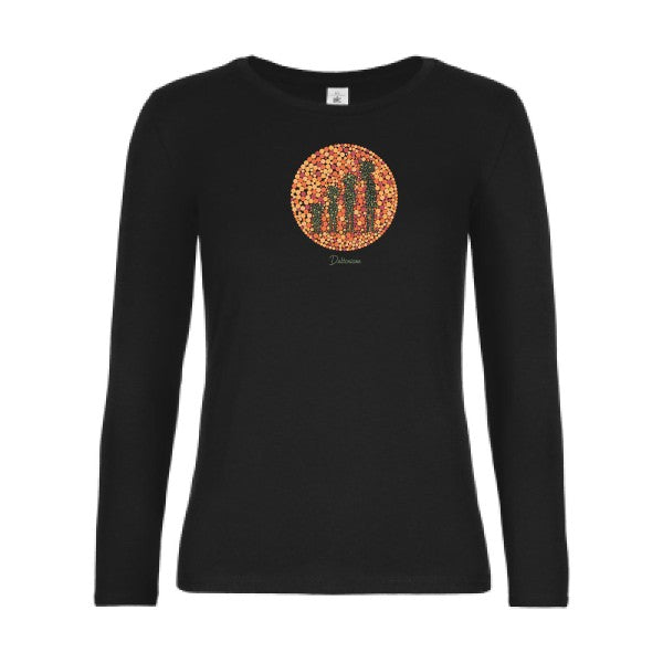 t-shirt lsl femme Daltonisme-B&C-E190-LSL-women--T-shirt-femme-manches-longues Black flex 